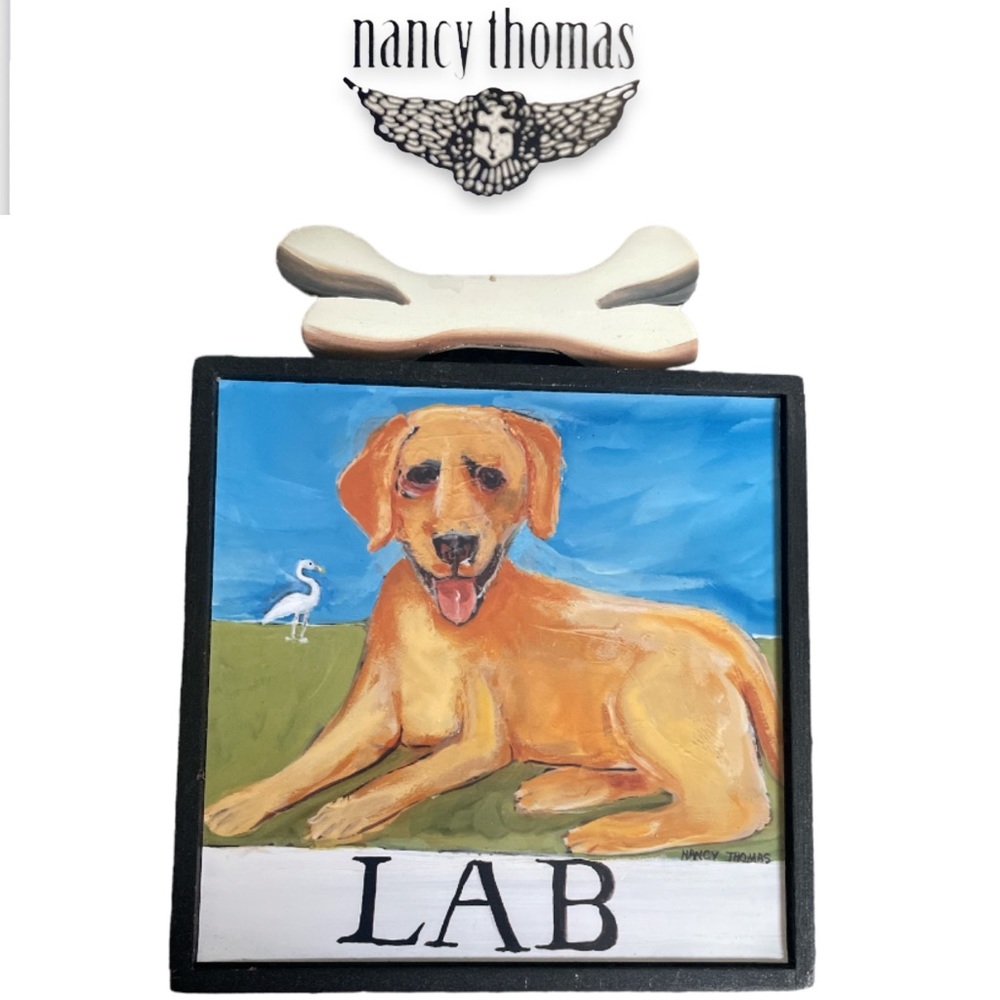 NANCY THOMAS➕RARE 2004 Retired Lab Wall Plaque